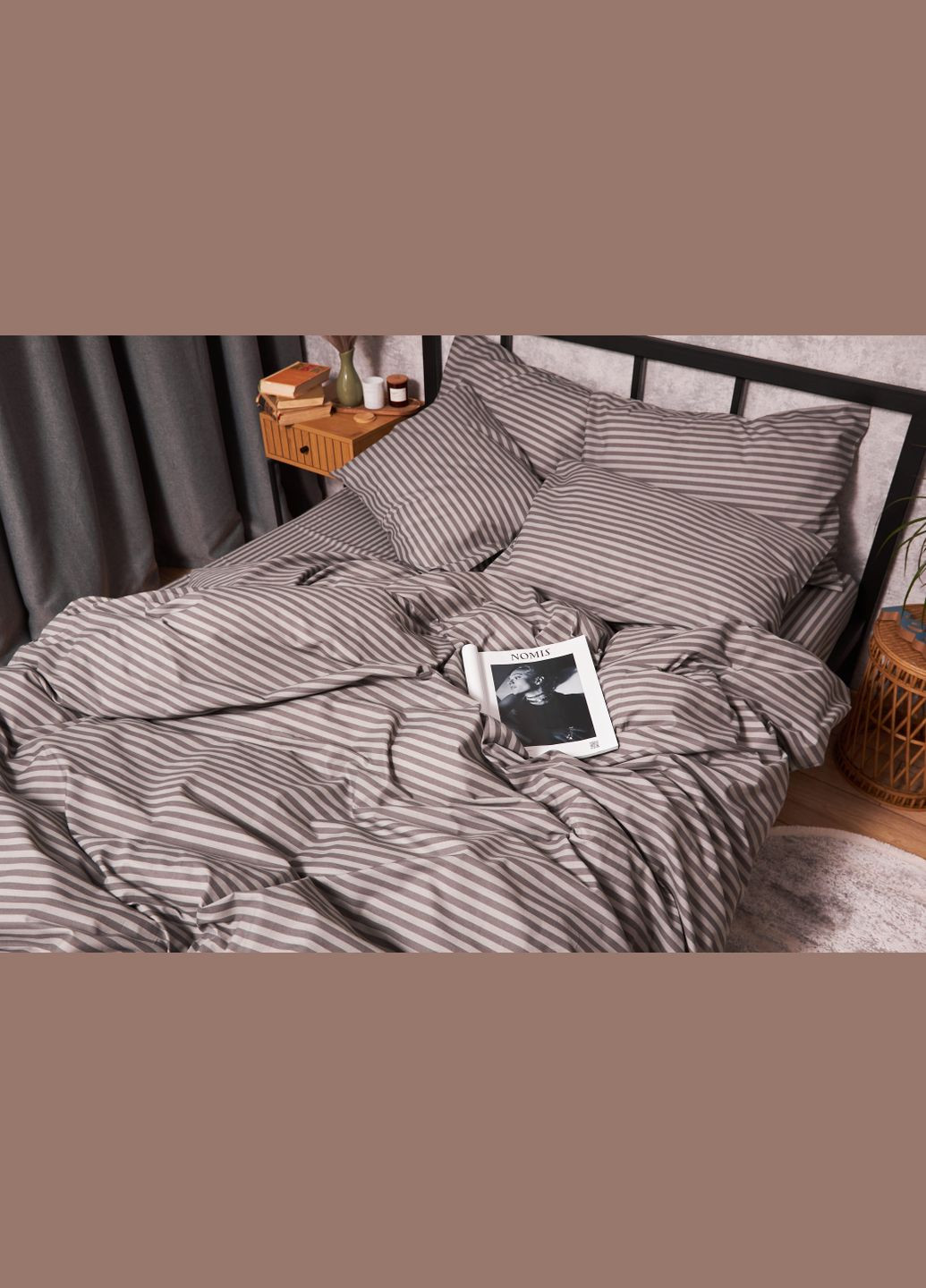 Комплект постільної білизни Бязь Gold Люкс сімейний 160х220х2 наволочки 4х70х70 (MS-820003464) Moon&Star Ice Grey (288043329)