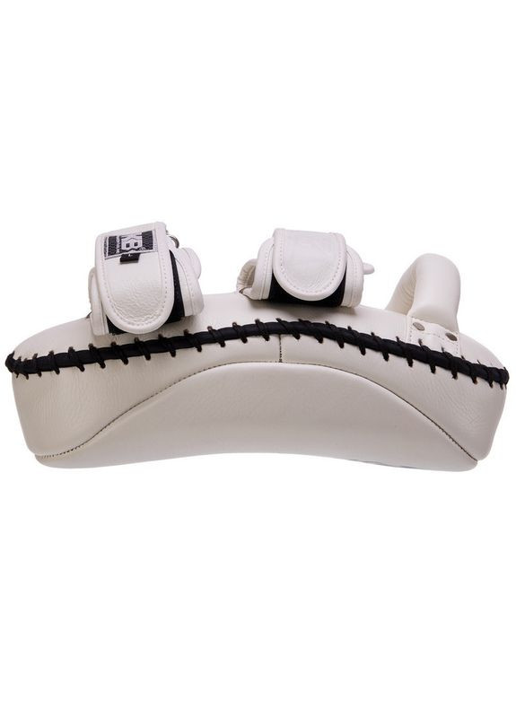 Пади для тайського боксу Тай-педи з натуральної шкіри (2шт) KING Ultimate (підтримка для рук, р-р L 39х20х11см, Білий) Top King Boxing (361437115)