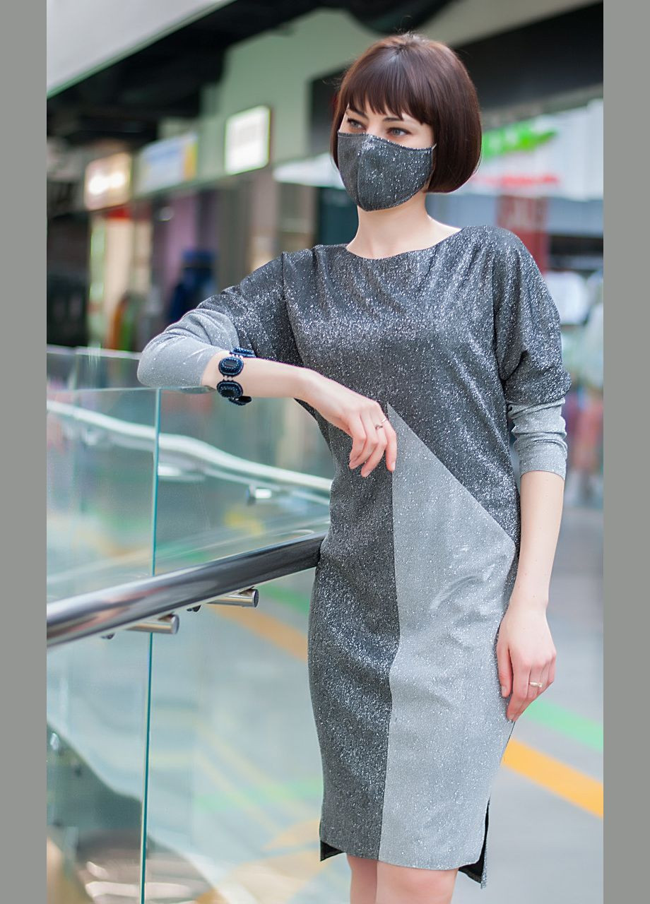 Сріблястий вечірня ошатне блискуче плаття 2 Льва