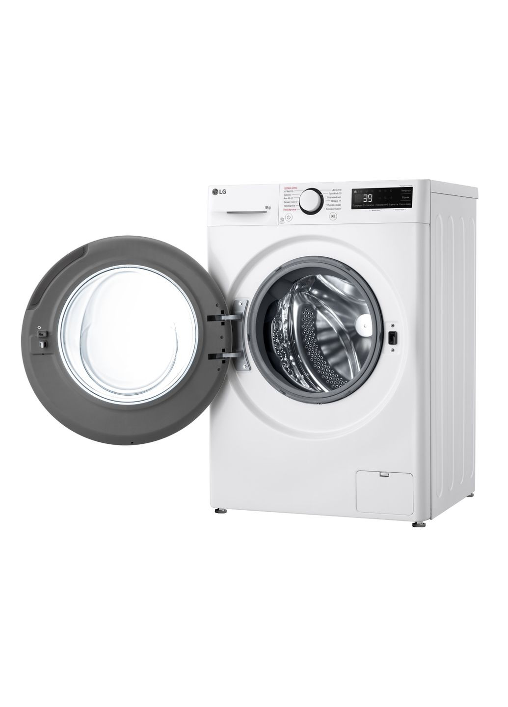 Пральна машина F2Y5PS3W фронтальна, 8кг, 1200, A, 48см, дисплей, пара, інвертор, LG (370605241)