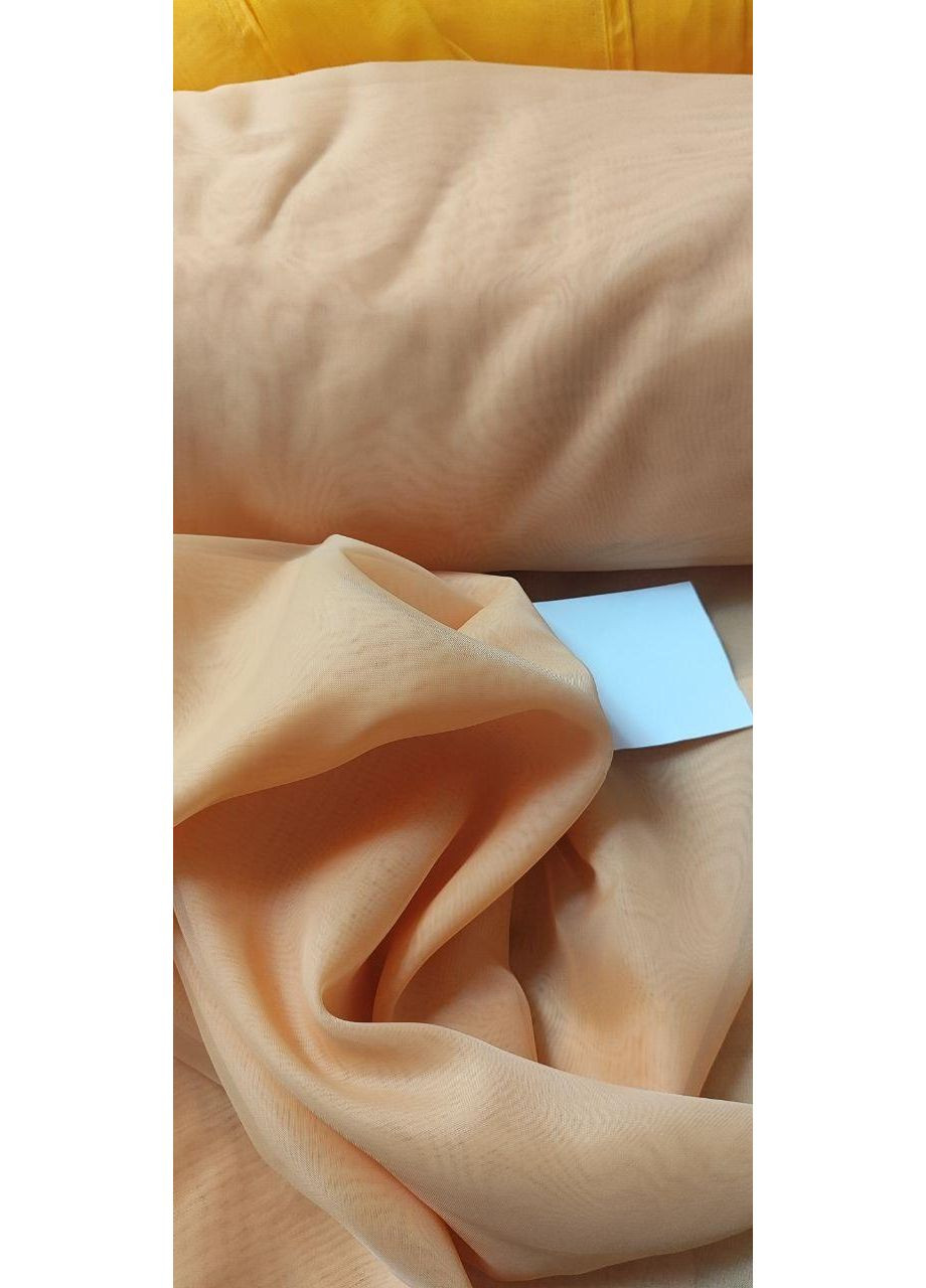 Тюль шифон персиковый без утяжелителя 400х260. No Brand (353833626)