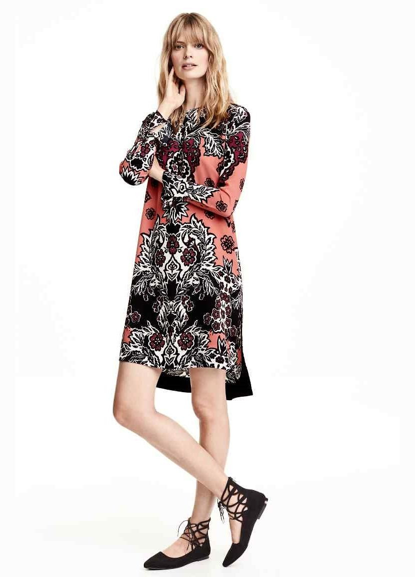 Комбінована сукня H&M з квітковим принтом