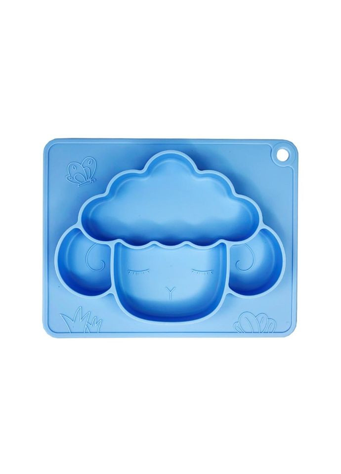 Силиконовая тарелка-коврик "Баранчик" MGZ-0125(Blue) 18х23 см No Brand (329898384)