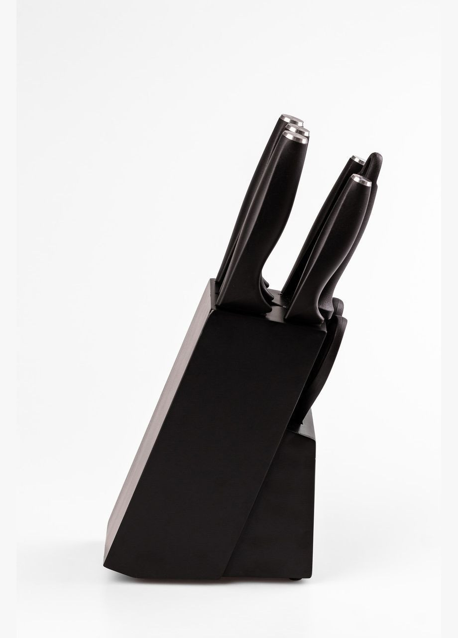 Набор кухонных ножей с керамическим покрытием 7 предметов SM_LG TS Kitchen чёрные,