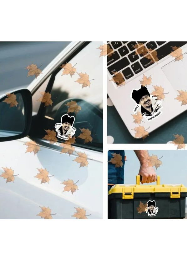 Наклейки на авто 3D TUNING STUDIO Don`t push the horses 70х60х0.15мм=3штуки No Brand (363978882)