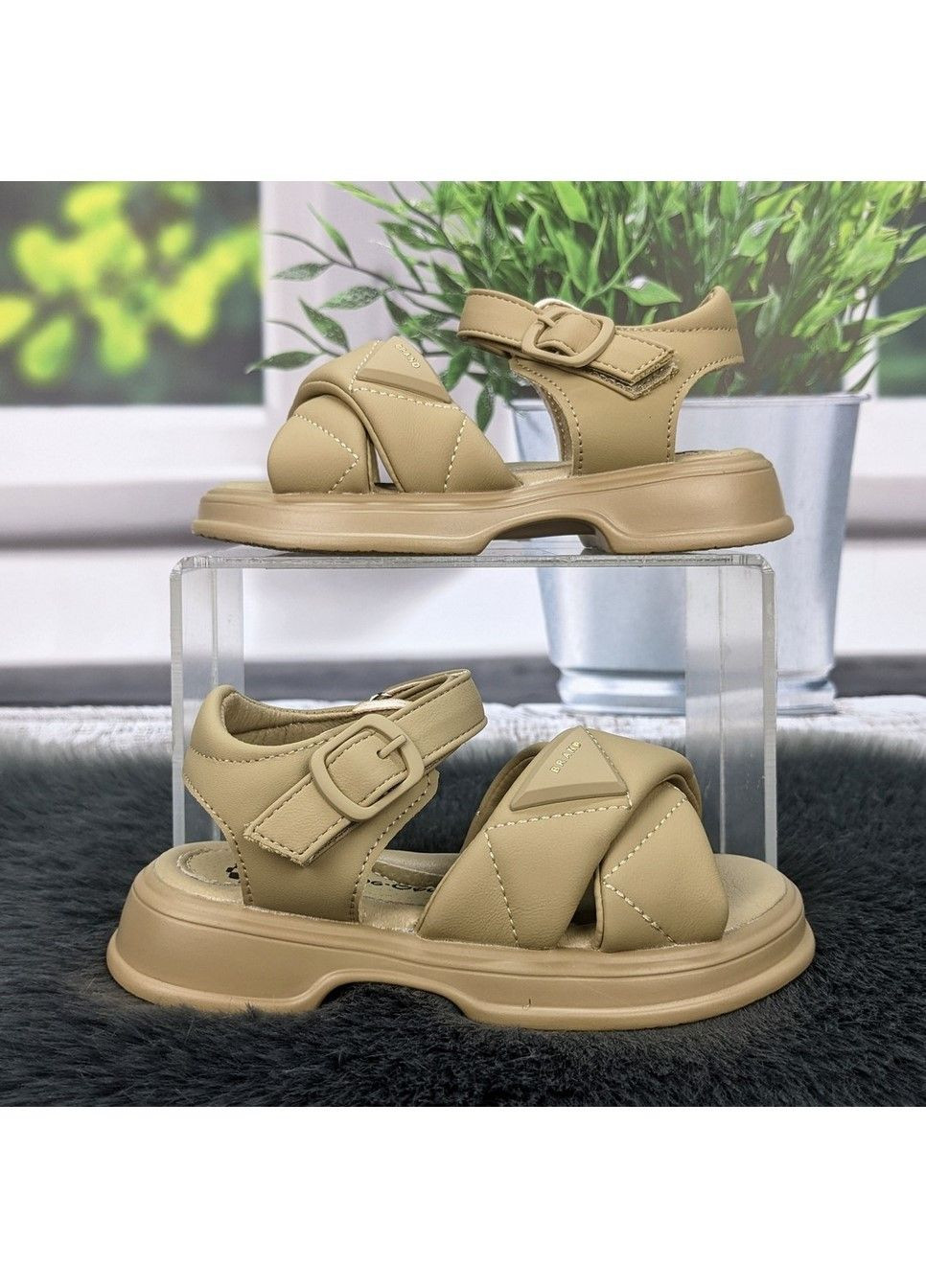 Кофейные босоножки сандалии детские для девочки Jong Golf