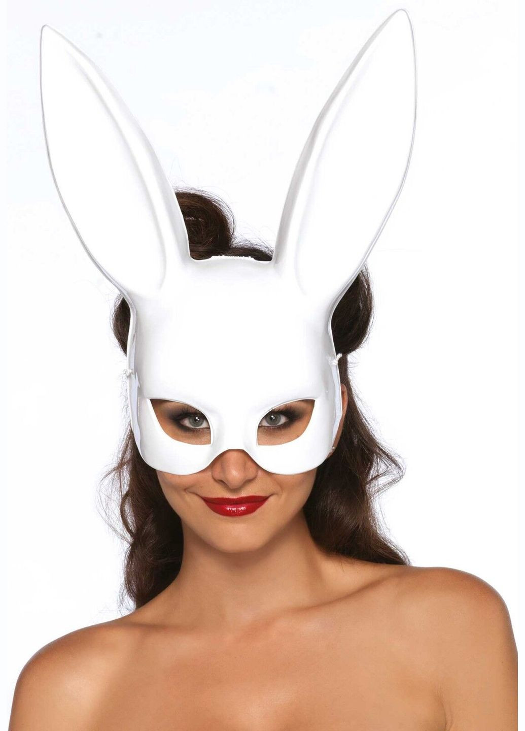 Маска кролика Masquerade Rabbit Mask White, довгі вушка, на резинці CherryLove Leg Avenue (282708979)