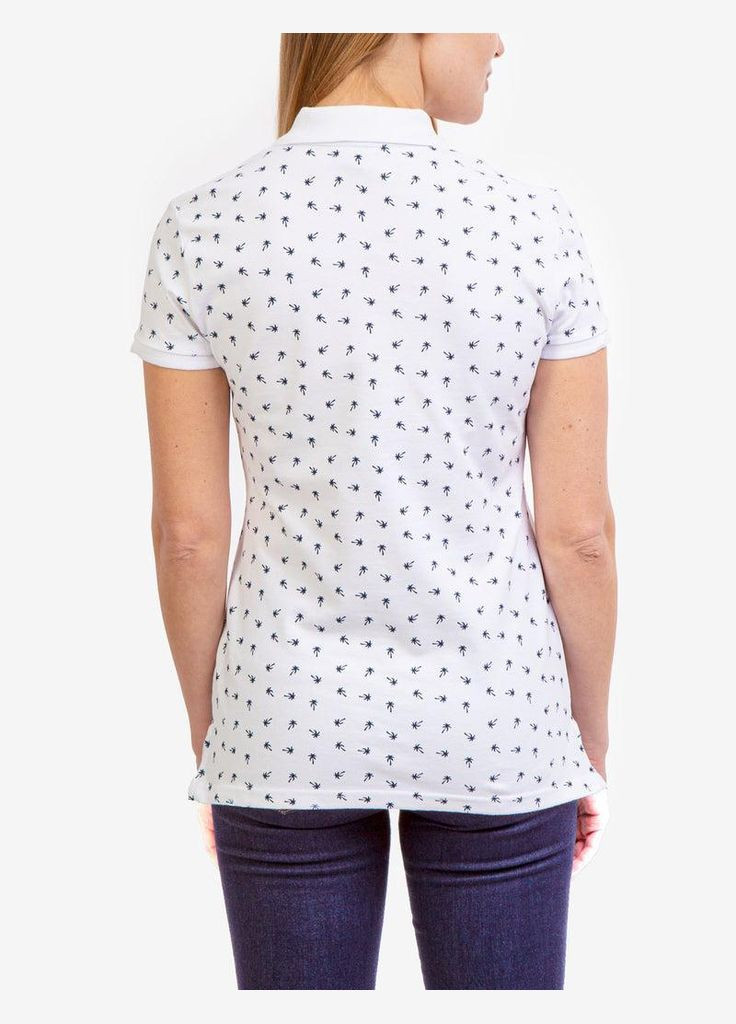Женская футболка поло PALM TREE POLO SHIRT XS белая U.S. Polo Assn. (286761227)