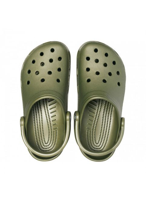 Зеленые сабо classic clog m8w10-41-26.5 см army green 10001 Crocs
