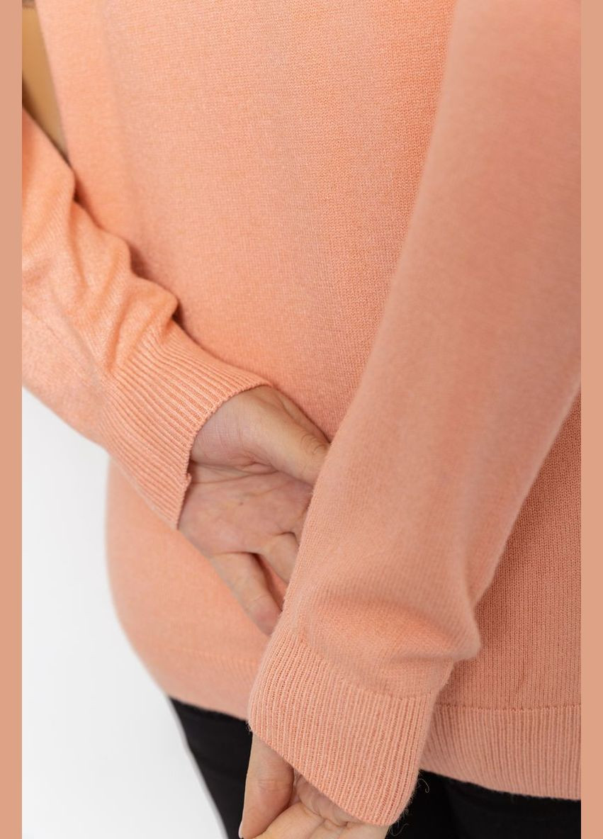 Персиковый зимний свитер женский, цвет светло-оливковый, Ager
