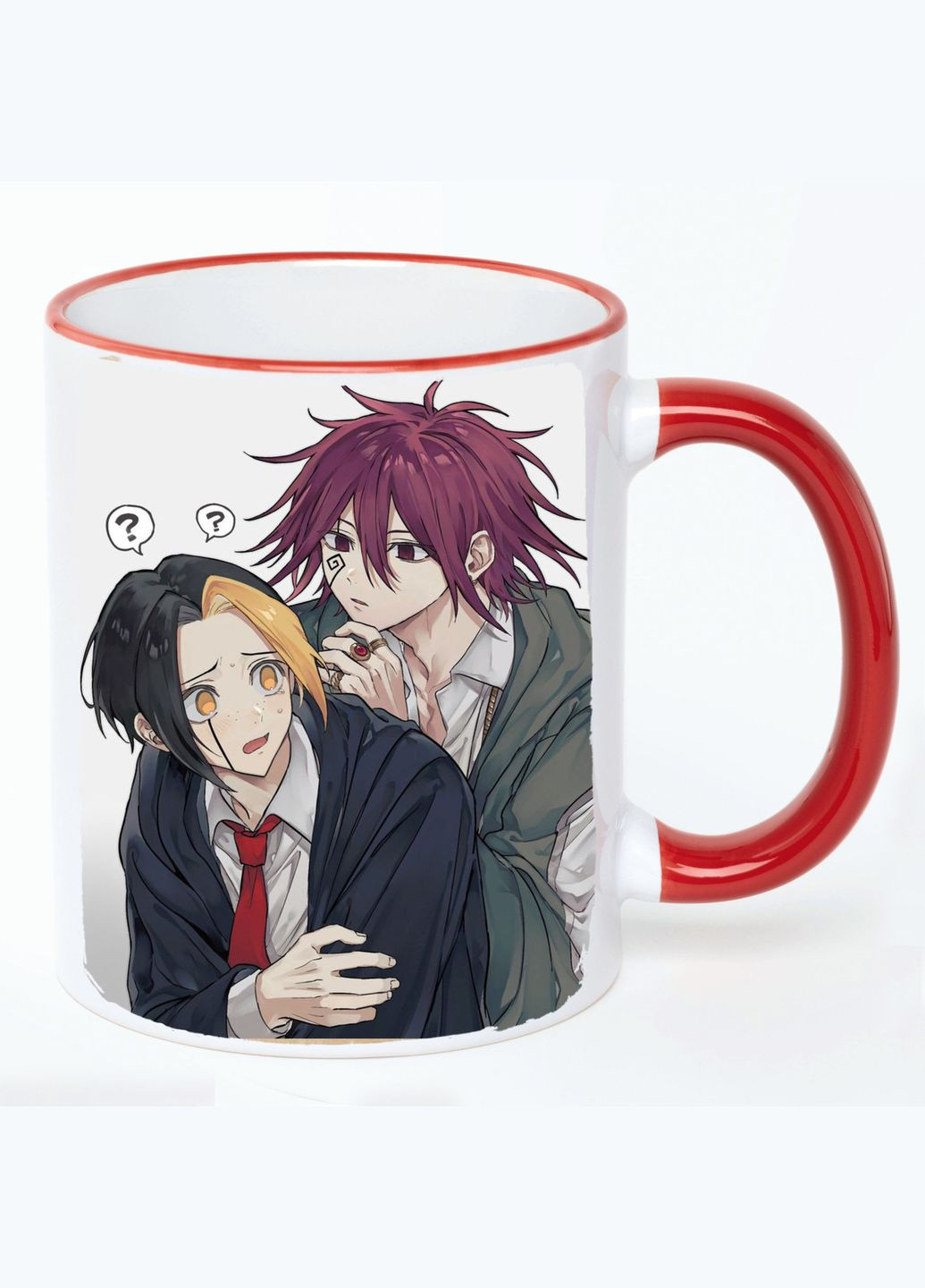 Чашка Магия и мускулы Аниме #004 (кружка, кружка) Белая с Красной ручкой 330 мл No Brand (322714002)