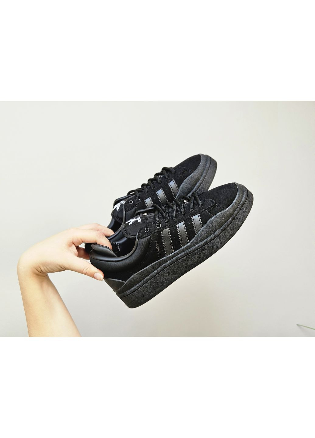 Кросівки жіночі і чоловічі Adidas Campus x Bad Bunny Black | Адідас Кампус чорні No Brand чорні демісезони (363296028)