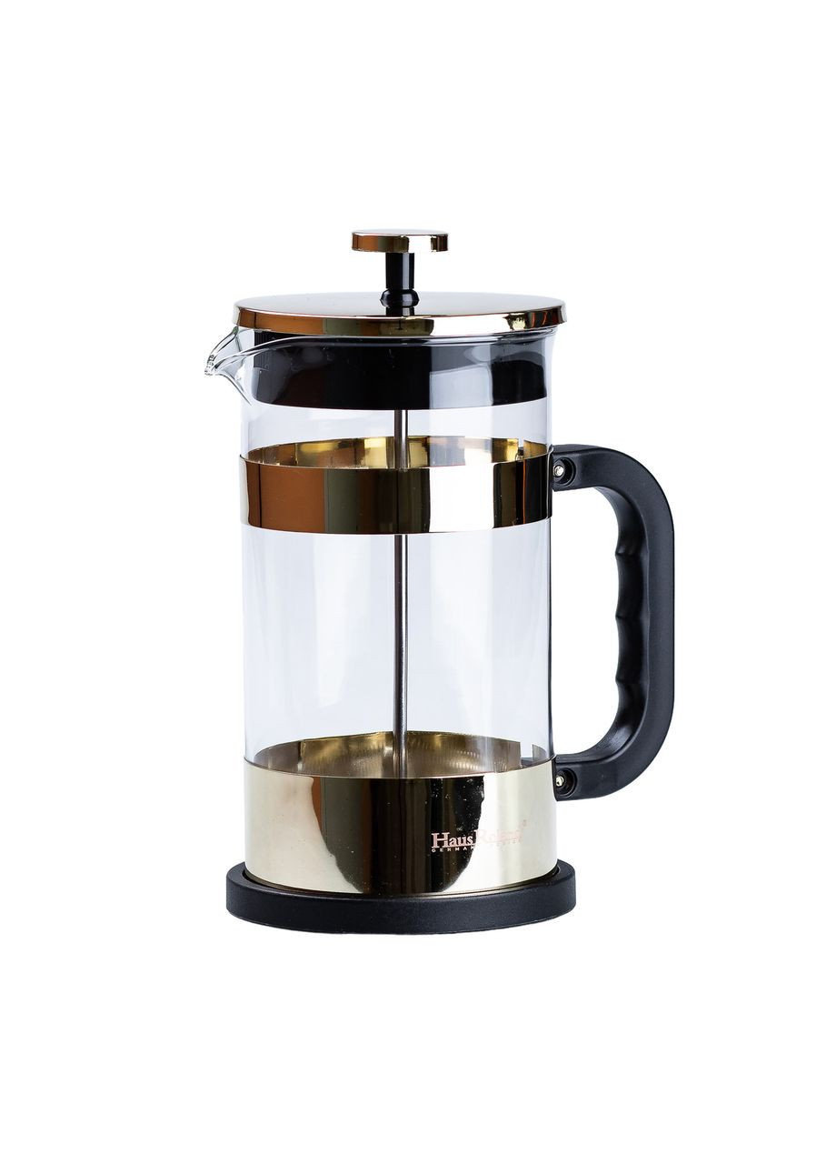 Заварник для чаю 1 літр френч пресом скляний Золотий HP33538GL TS Kitchen (321997759)