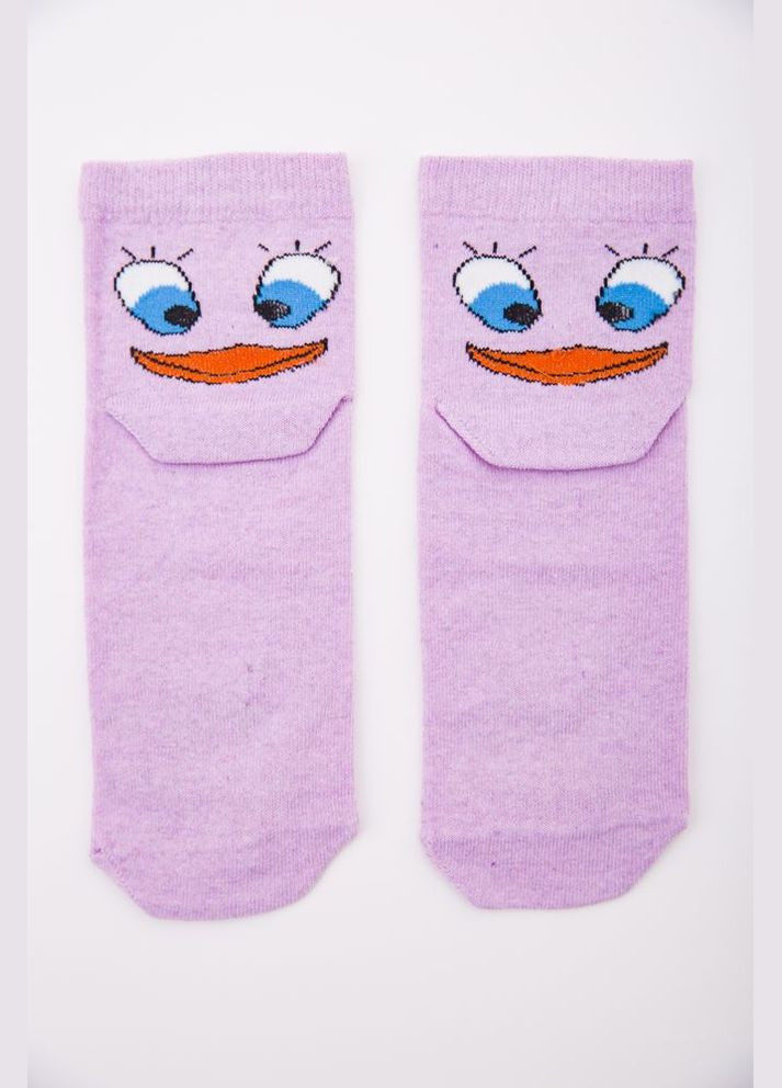 Сиреневые розовые женские носки, с принтом, средней длины, 167r337 Ager (369972289)