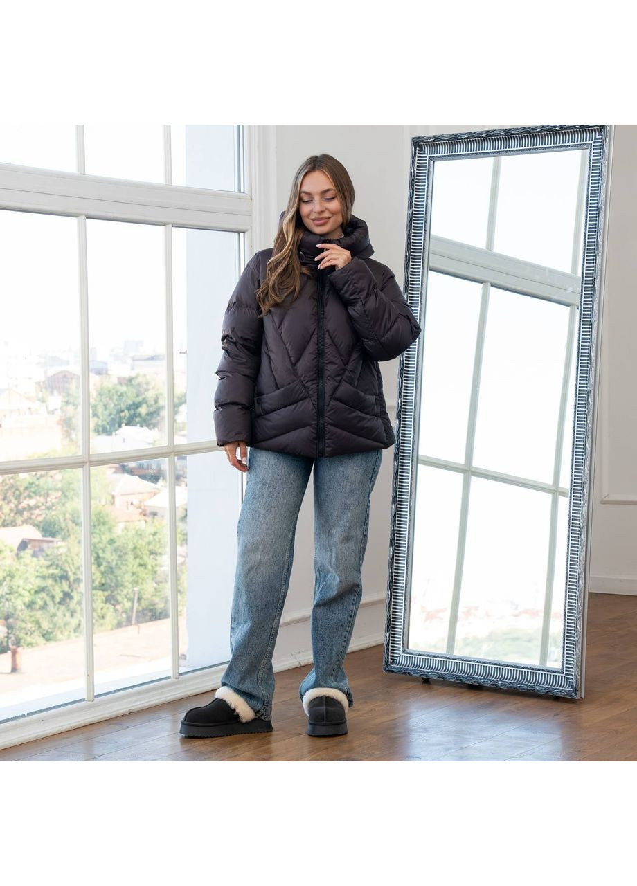 Коричневая зимняя куртка зимняя женская SK