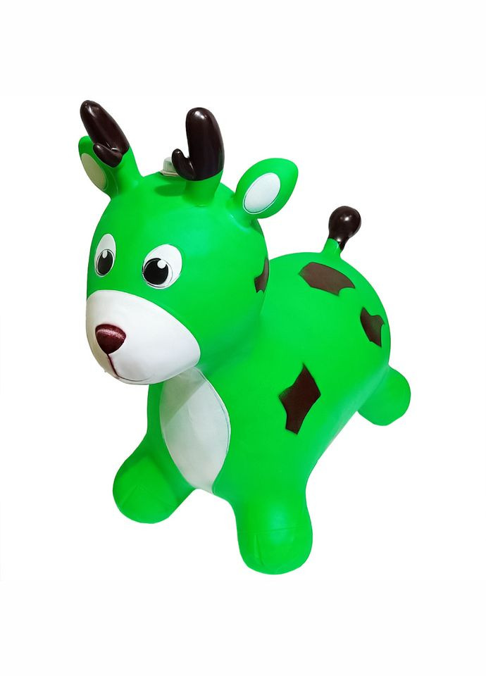Дитяча іграшка-стрибун "Олень" RB2519 музика, світло Зелений Bambi (334255807)