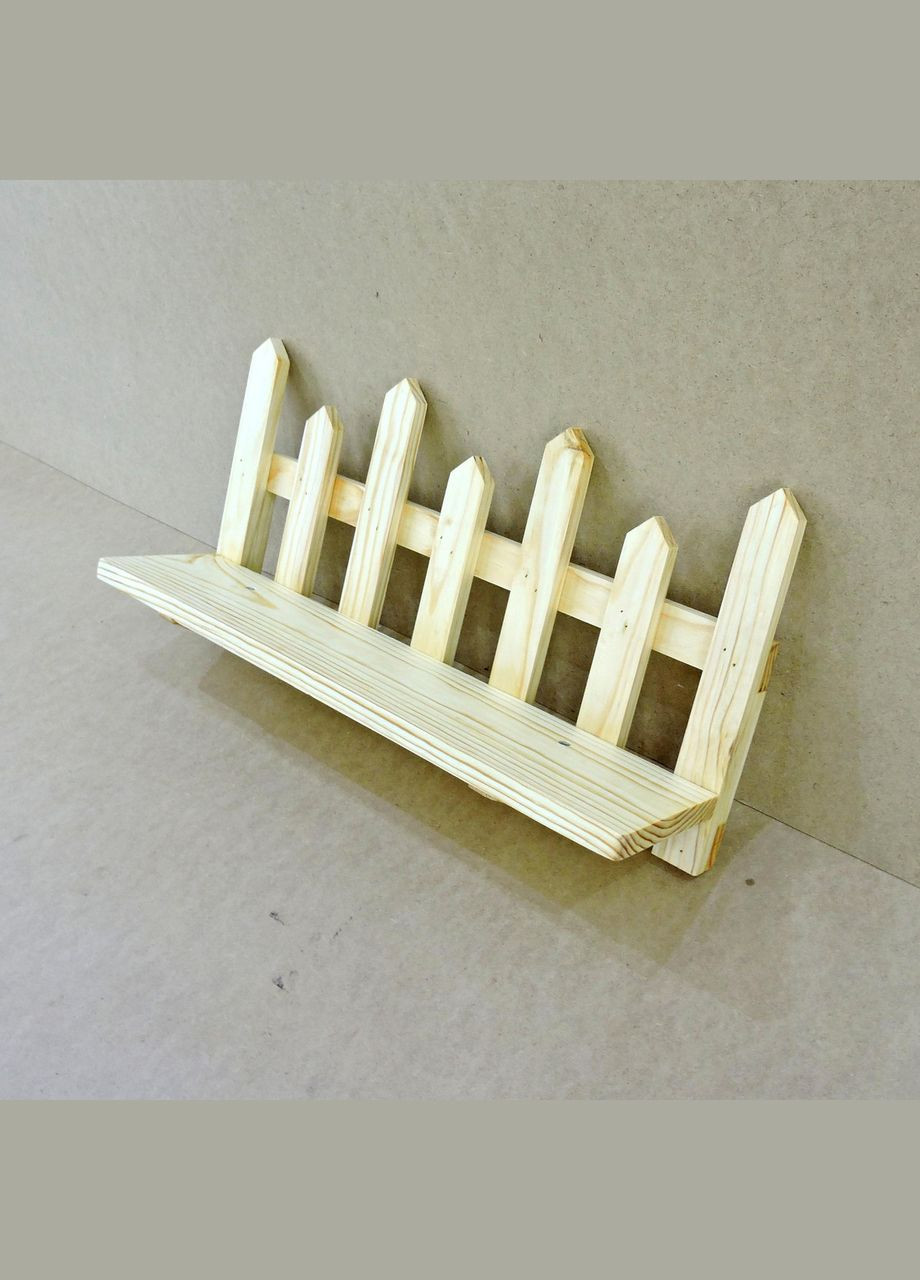 Полиця настінна для квітів з дерева Сорокаба 60 бланже (ЦВС-605101) No Brand (328224910)