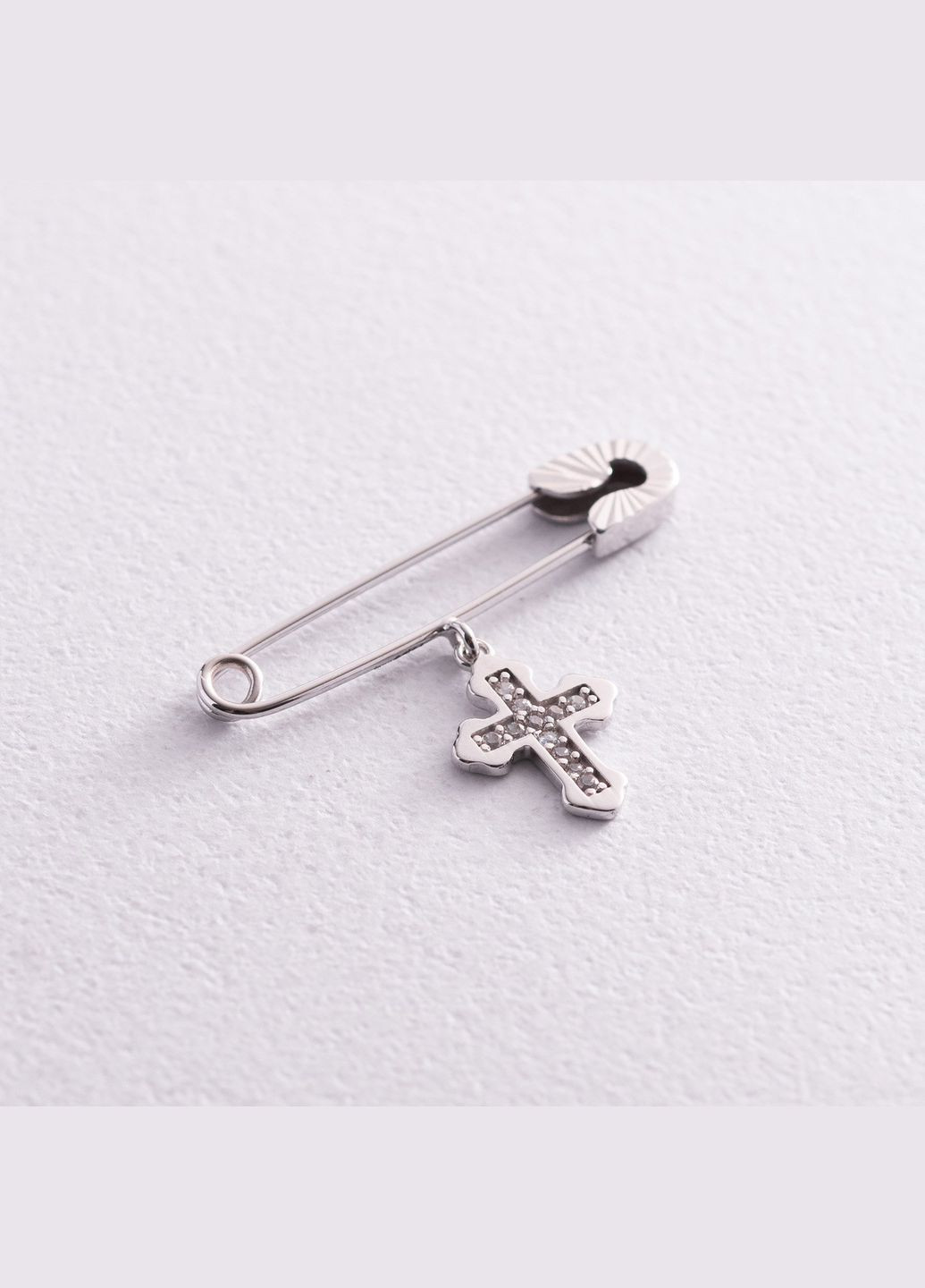 Золотая булавка с крестиком (фианиты) зак00320 Oniks (264022874)