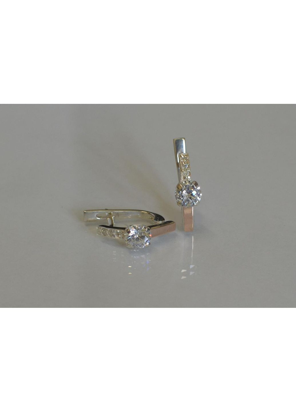 Срібні сережки зі вставками з золота Silver Style (367113067)