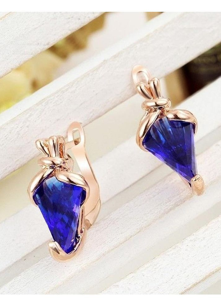 Набір кулон на ланцюгу, сережки і кільце з кристалами, 9625 Fashion Jewelry (366891458)