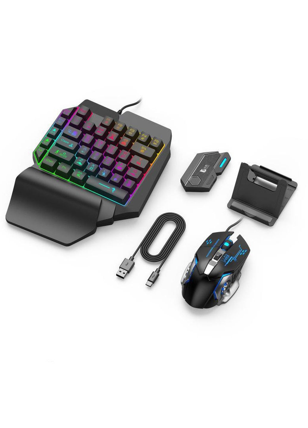 Игровая мини клавиатура и мышка для телефона, bluetooth клавиатура с мышкой для телефона pubg codm standoff 2 No Brand (289978561)