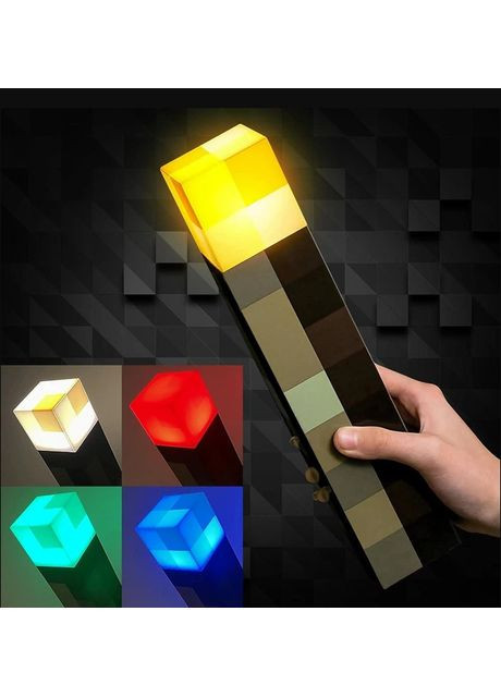 Факел Майнкрафт ночник Minecraft светильник игрушка лампа LED факел на аккумуляторе 4 цвета Lego (370709531)