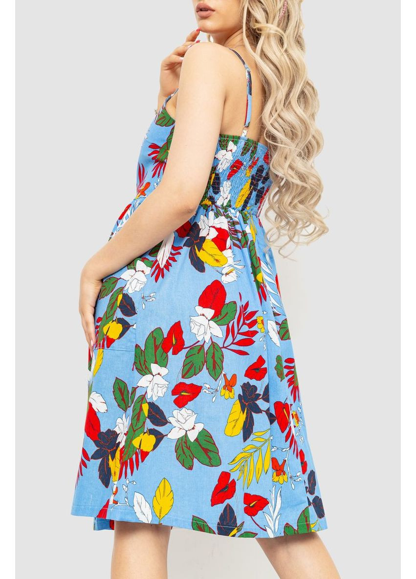 Жіночий сарафан з квітковим принтом, колір блакитний, 221R1932-4 Ager (369973772)