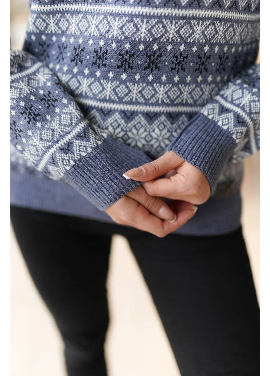 Сірий новорічний жіночий светр No Brand