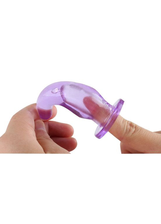 Анальна пробка-наперсток фіолетового кольору з ергономічною формою, 7 см, 10169 No Brand (315439944)