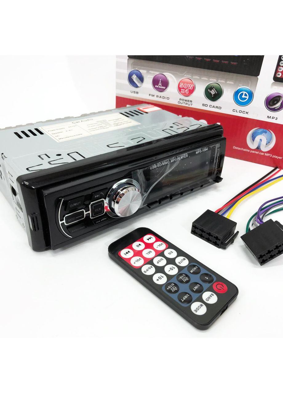 Автомагнітола зі знімною панеллю MP3 1094 з Bluetooth та пультом / Магнітола в машину / Автомобільна No Brand (368765872)
