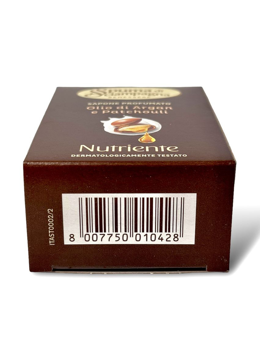 Мило тверде з Аргановою Олією та Олією Пачулі Soap With Argan Oil And Patchouli 90 г Spuma di Sciampagna (369717666)