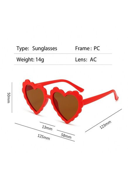 Солнцезащитные очки сердца для девочки (красный) No Brand (331777986)