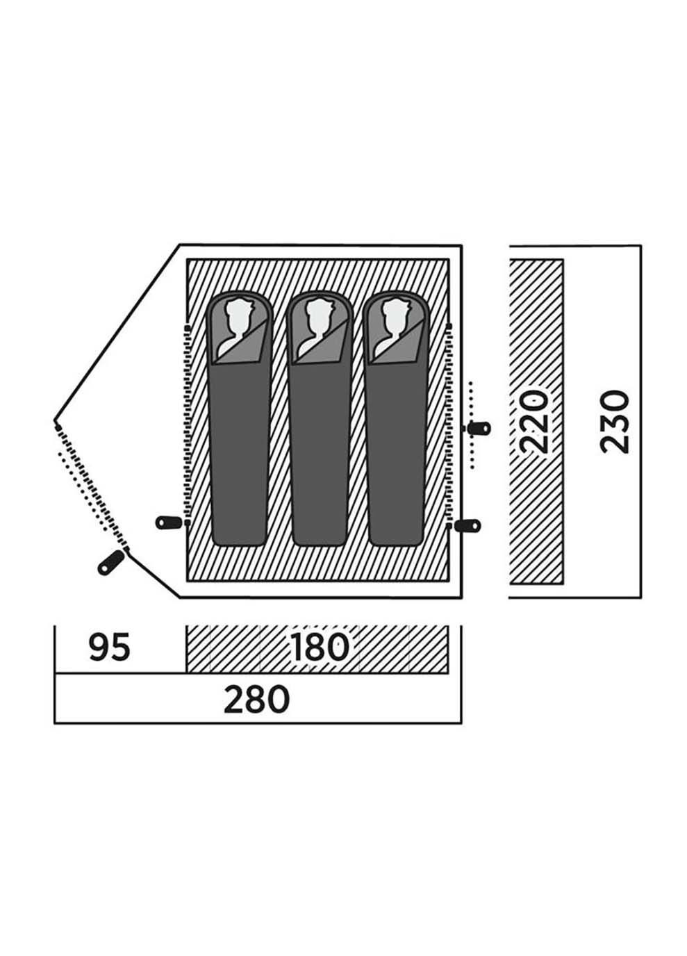 Палатка трехместная Rondane 3 Easy Camp (367600697)