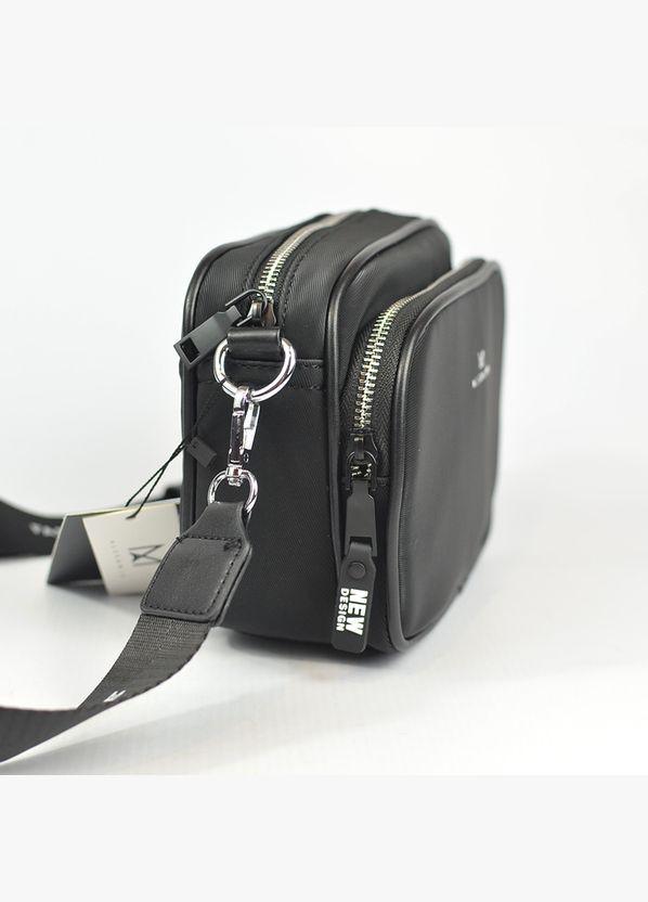 Чорна текстильна маленька жіноча сумка крос боді клатч через плече No Brand (293942354)