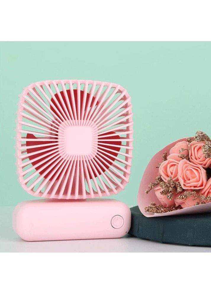 Вентилятор портативний USB Pink No Brand (365721707)