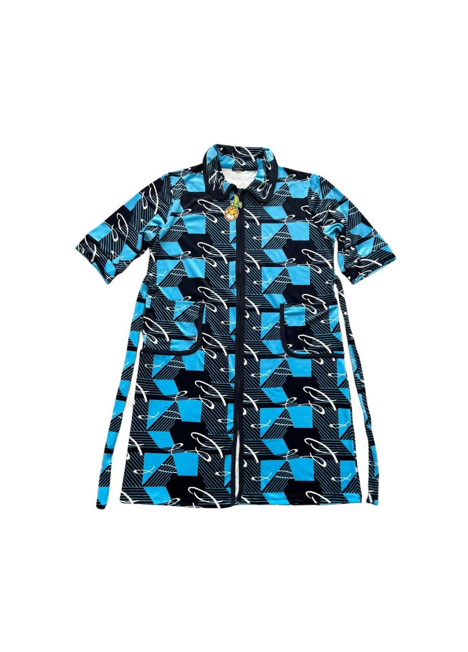 Халат жіночий велюровий синій Абстракція р LH7 Ananasko (344590070)