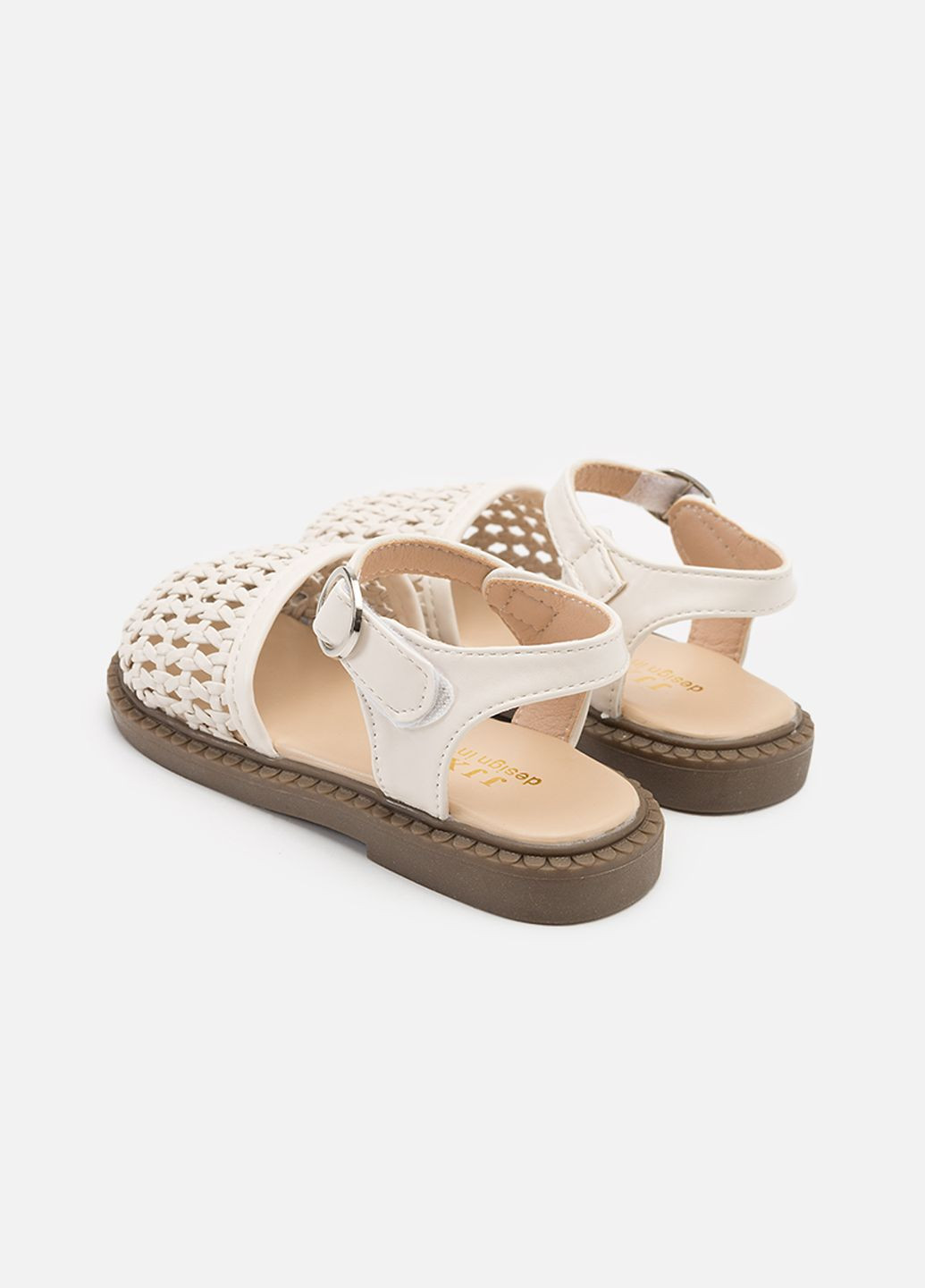 Молочные босоножки для девочки цвет молочный cb-00266328 No Brand