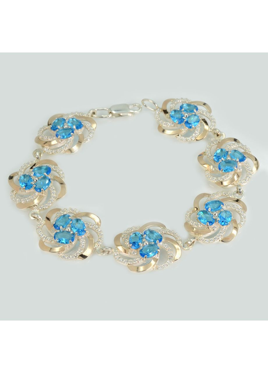 Срібний набір з золотими пластинами Silver Style (367112066)