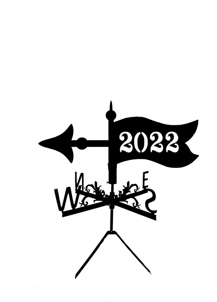 Флюгер Прапор №2, флюгер на дах з металу 2 мм. No Brand (368896445)