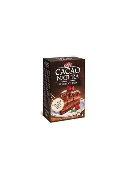 Какао-порошок натуральный темный Celiko Cacao Natura, 200 г, Польша БЕЗ ГЛЮТЕНА Kruger (390036998)