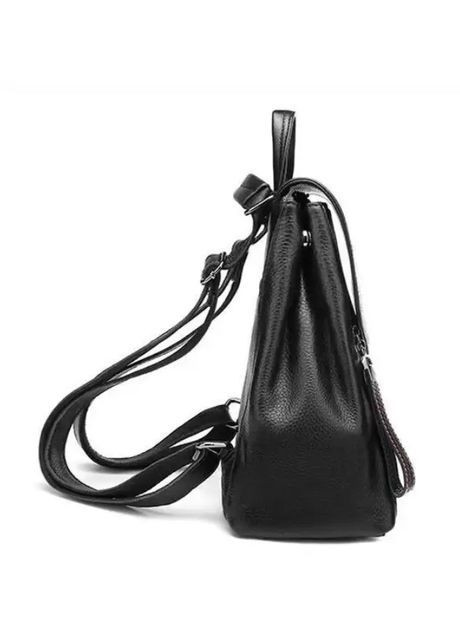 Женский городской Черный натуральная кожа (1415ДКк) No Brand рюкзак (362577378)