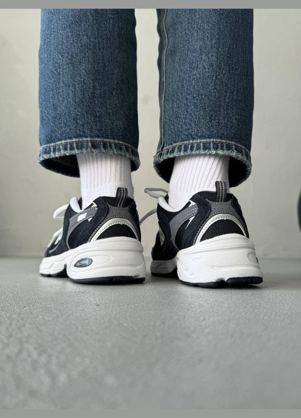 Кроссовки женские и мужские New Balance 530 black white | Нью Беланс 530 черные белые No Brand чёрные демисезоны (316091164)