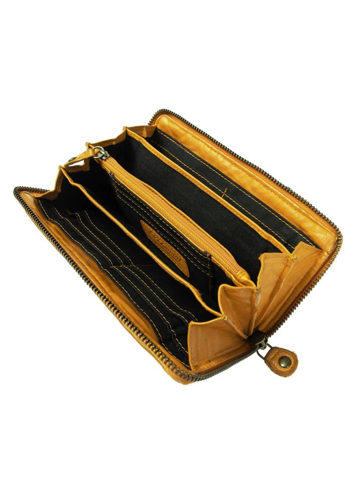 Жёлтый кошелек женский Leather D81 Yellow Ashwood (303831959)