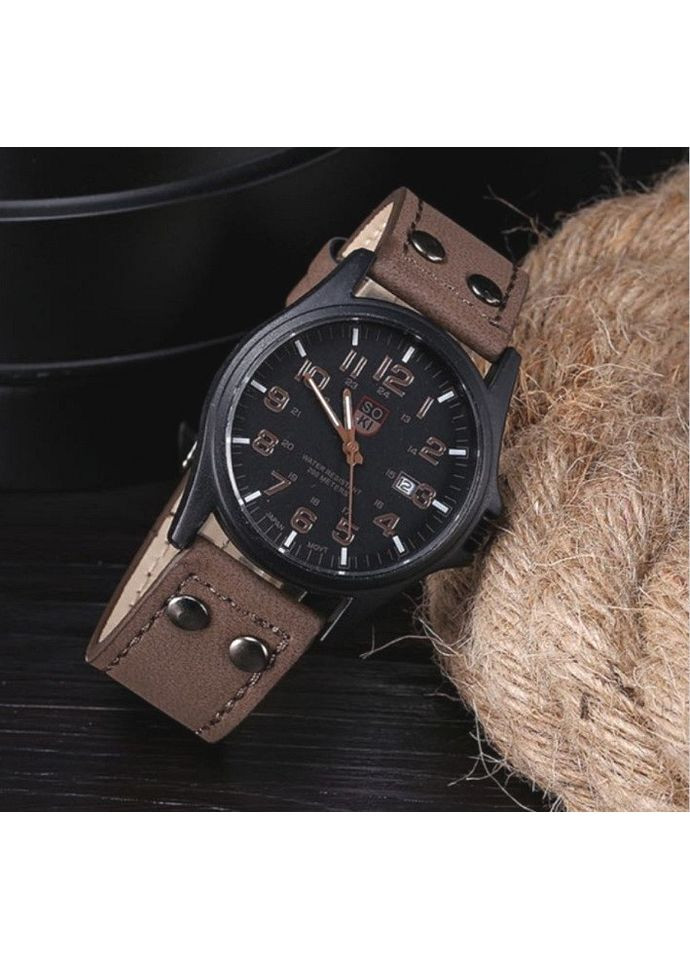 Мужские наручные часы Soki кварцевые часы на батарейке для мужчин с функцией даты и времени ProDobro (363259236)