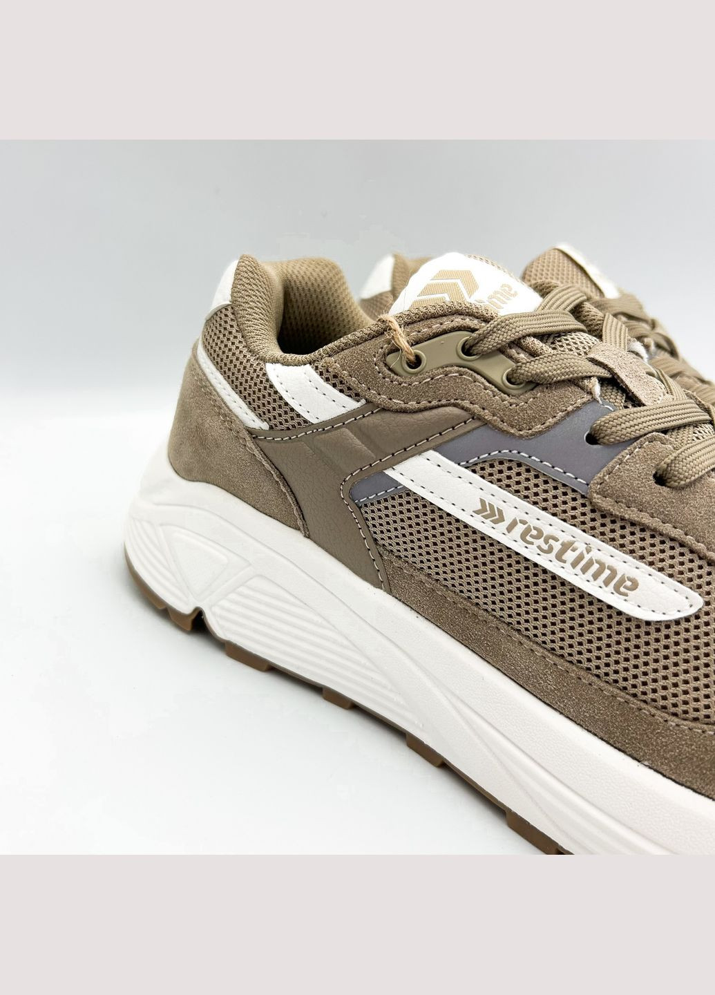 Бежеві кросівки (р) текстиль/замша 0-2-2-zmb-25104 Restime