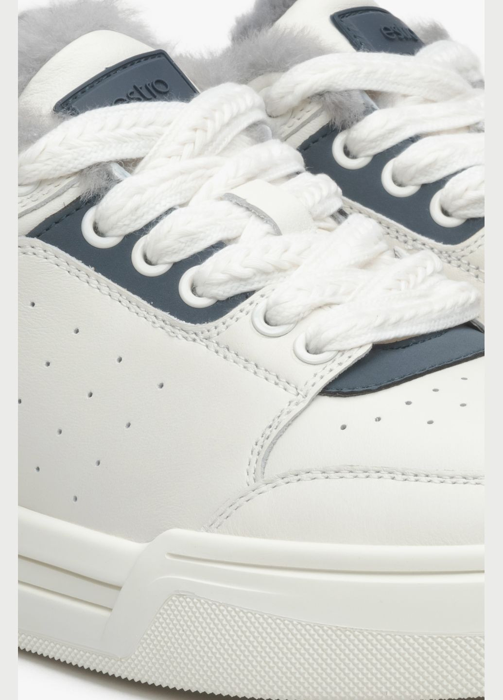 Белые кеды низкие, цвет белый Estro