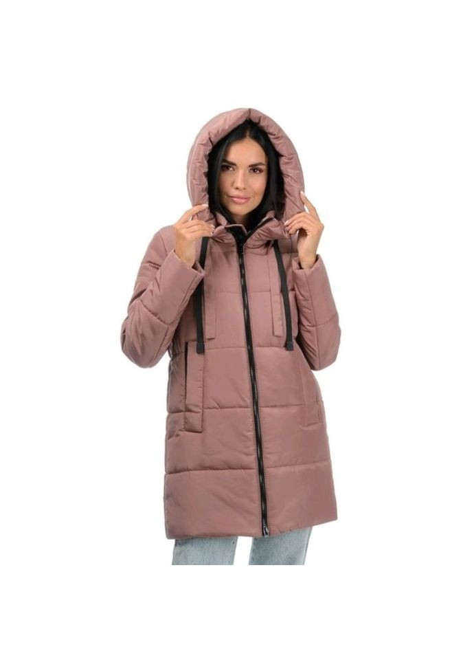 Кофейная зимняя зимняя женская куртка молодежная SK