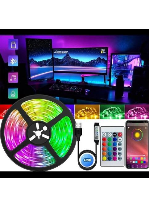 Светодиодная USB, Bluetooth LED лента RGB 5050 влагостойкая с пультом 5 метров RgbPlay MDR No Brand (371794364)