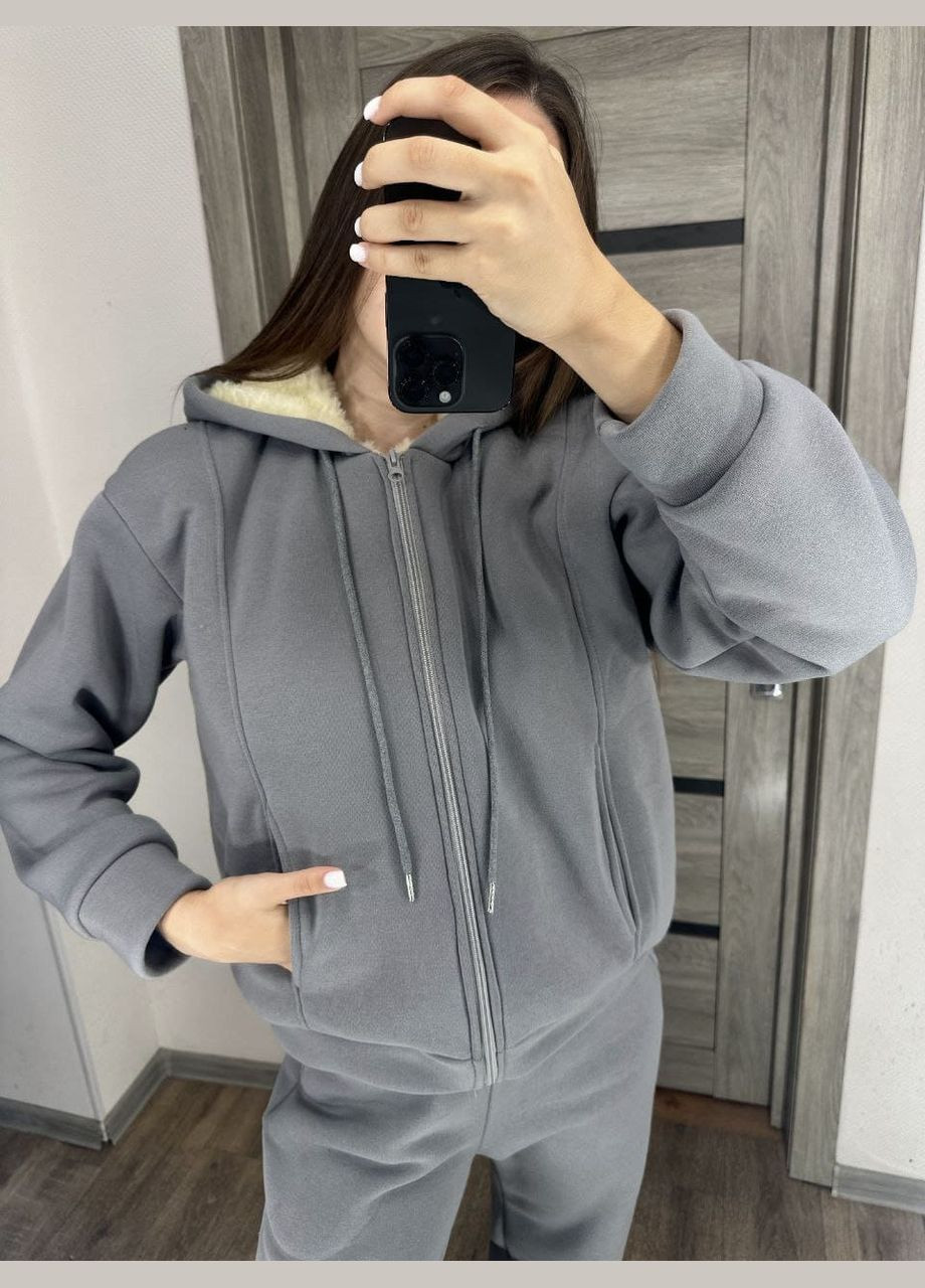 Женский теплый костюм двойка цвет бордо New Trend (304988941)