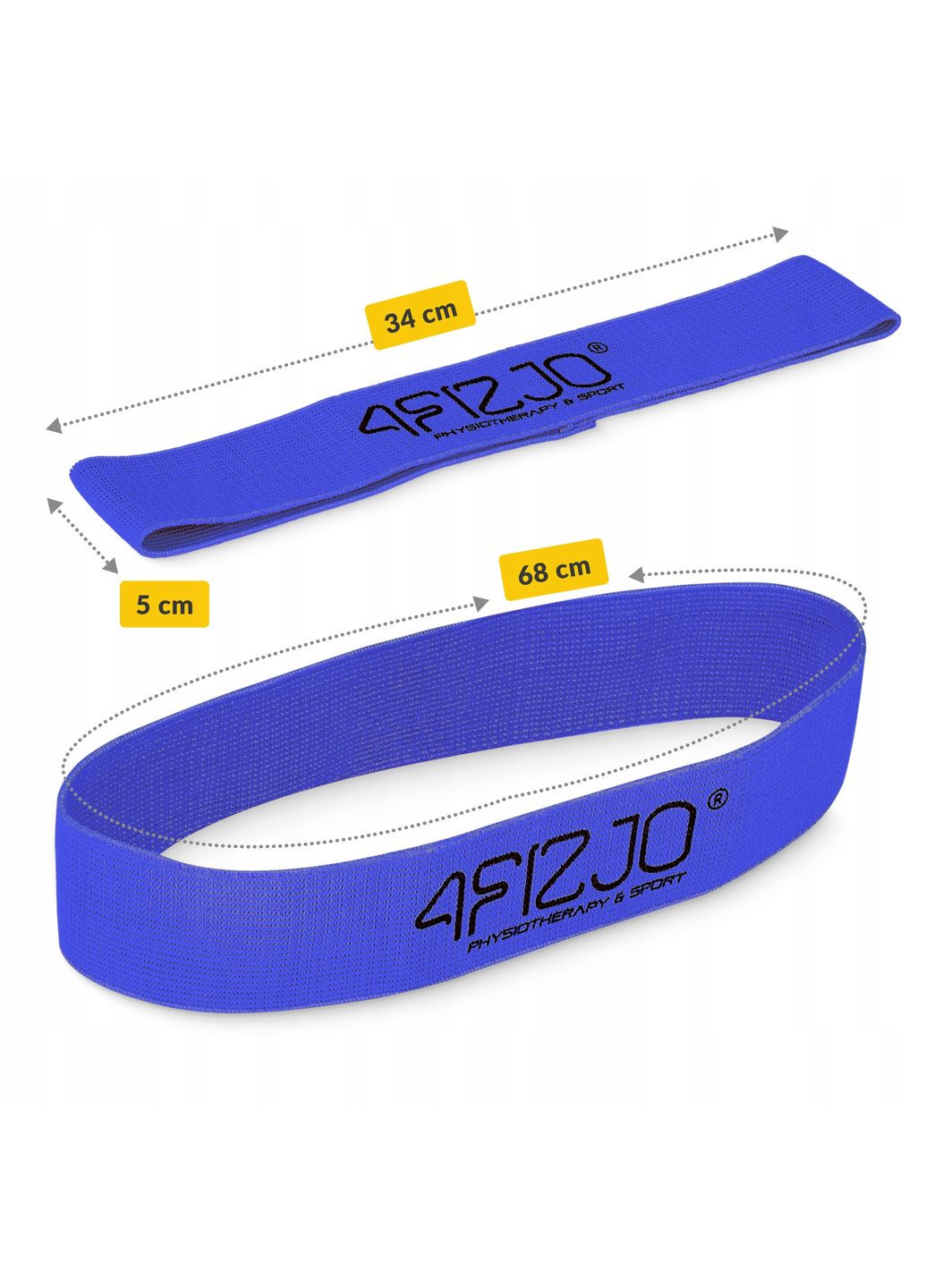 Резинка для фитнеса и спорта из ткани Flex Band 11-15 кг Blue () 4FIZJO P-5907739310934 (340459072)